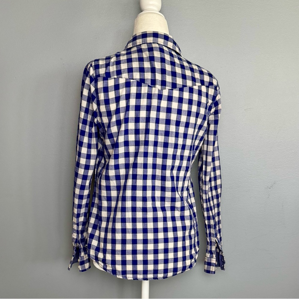 Forever 21 Blue and White Plaid Top - Picture 3 of 4